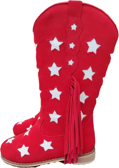 Star spangled sweetheart cowboy boots - ready to ship