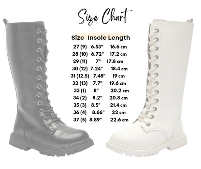 Kpop tall combat boots