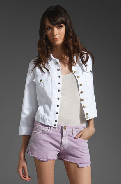Current/Elliott Women's The Snap Jacket, Sugar, 2
