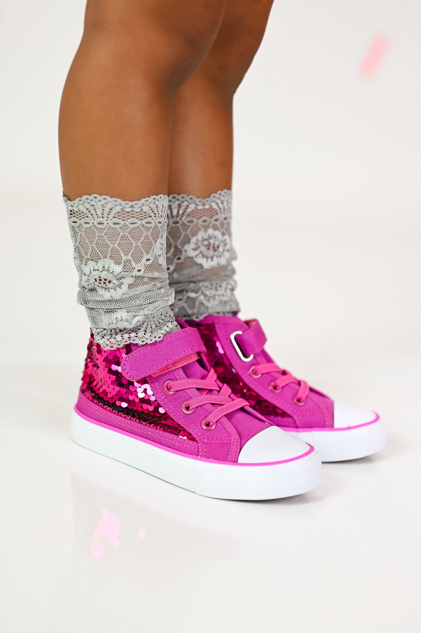 Sequin high top sneakers