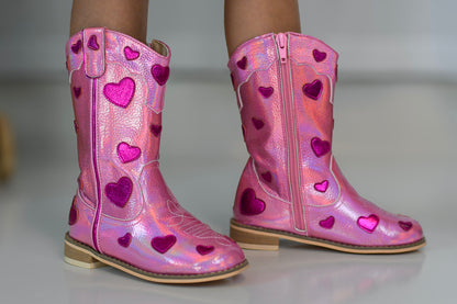 Love Story Embroidered heart cowboy boots