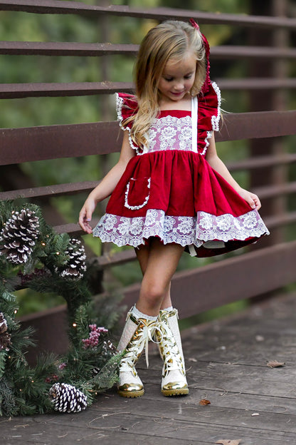 Goldie scallop lace boots