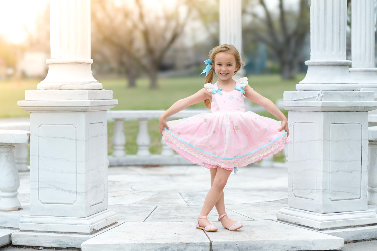 Blush Crystal Princess Flats