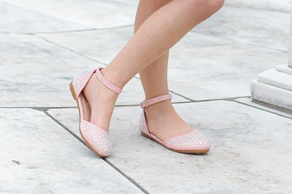 Blush Crystal Princess Flats