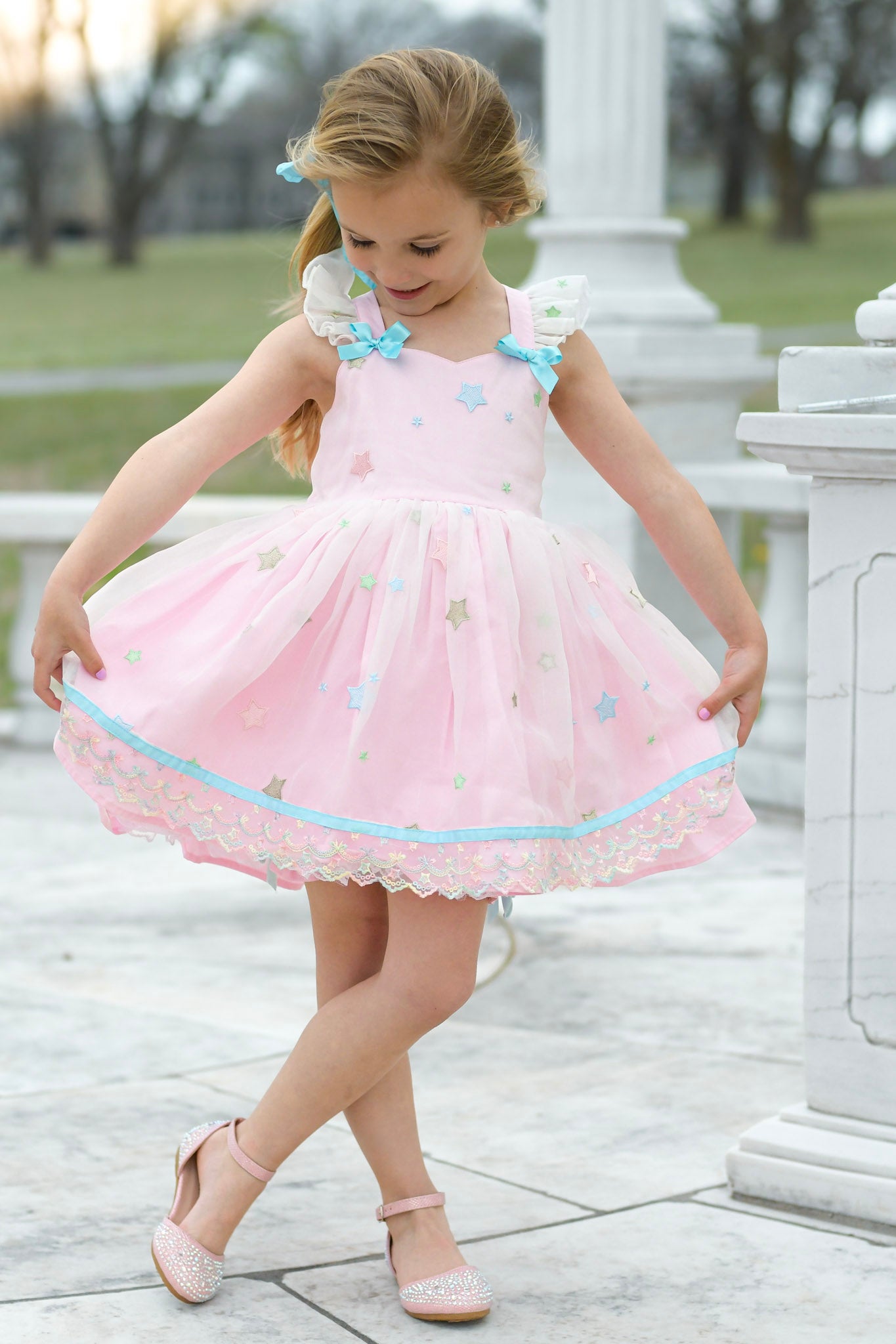 Blush Crystal Princess Flats