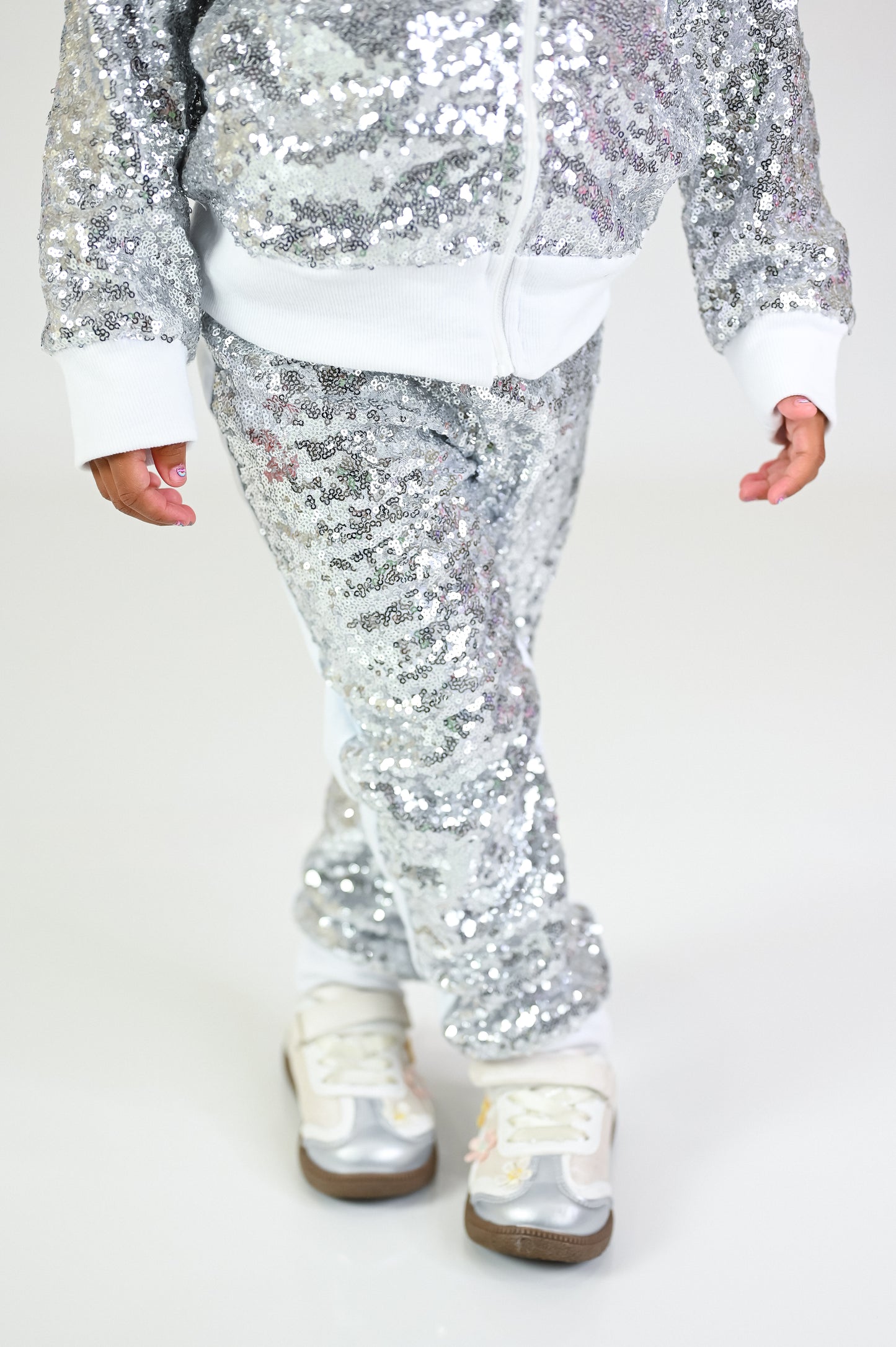 Pop star bling sequin pants and jacket set