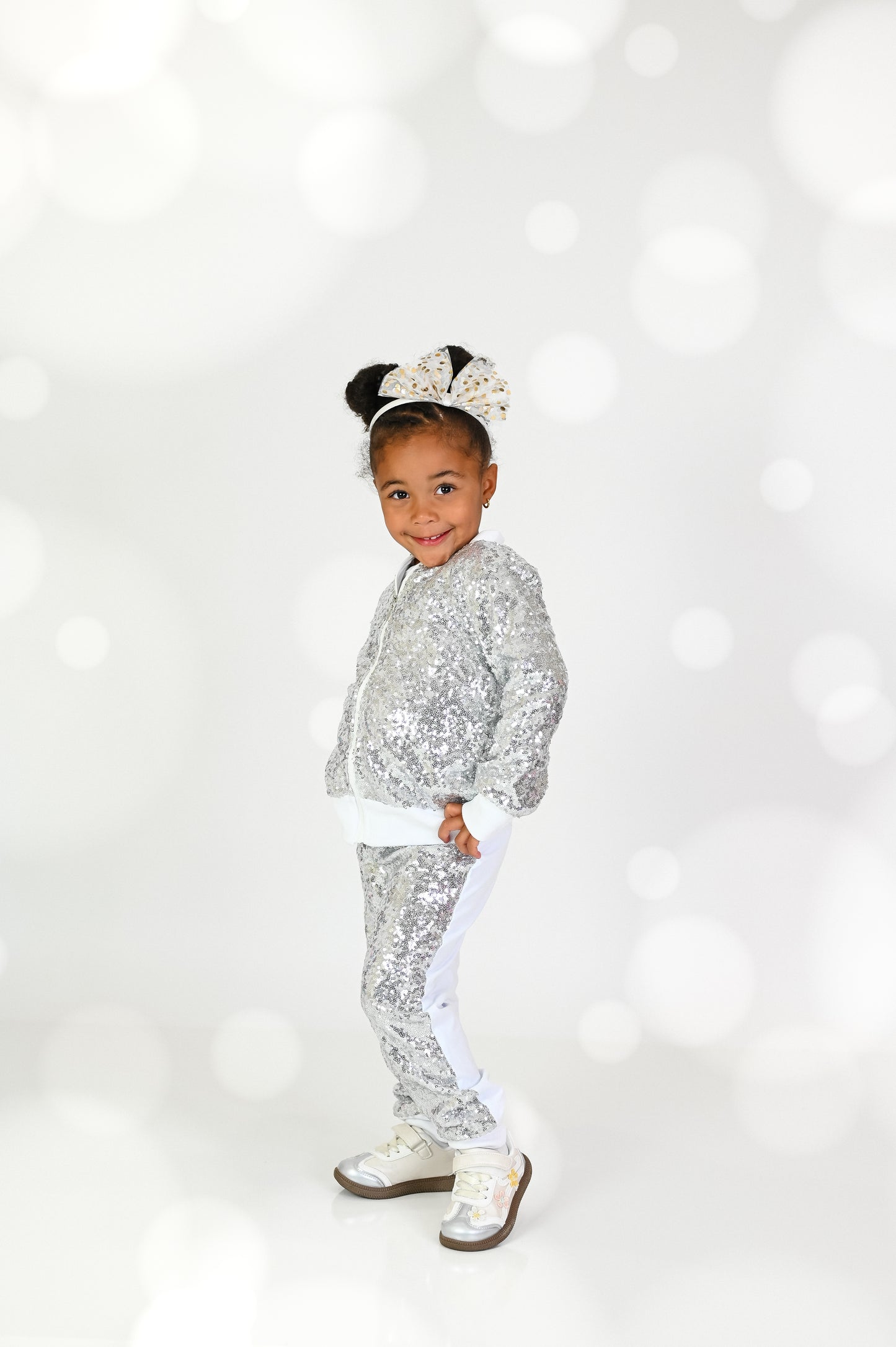 Pop star bling sequin pants and jacket set