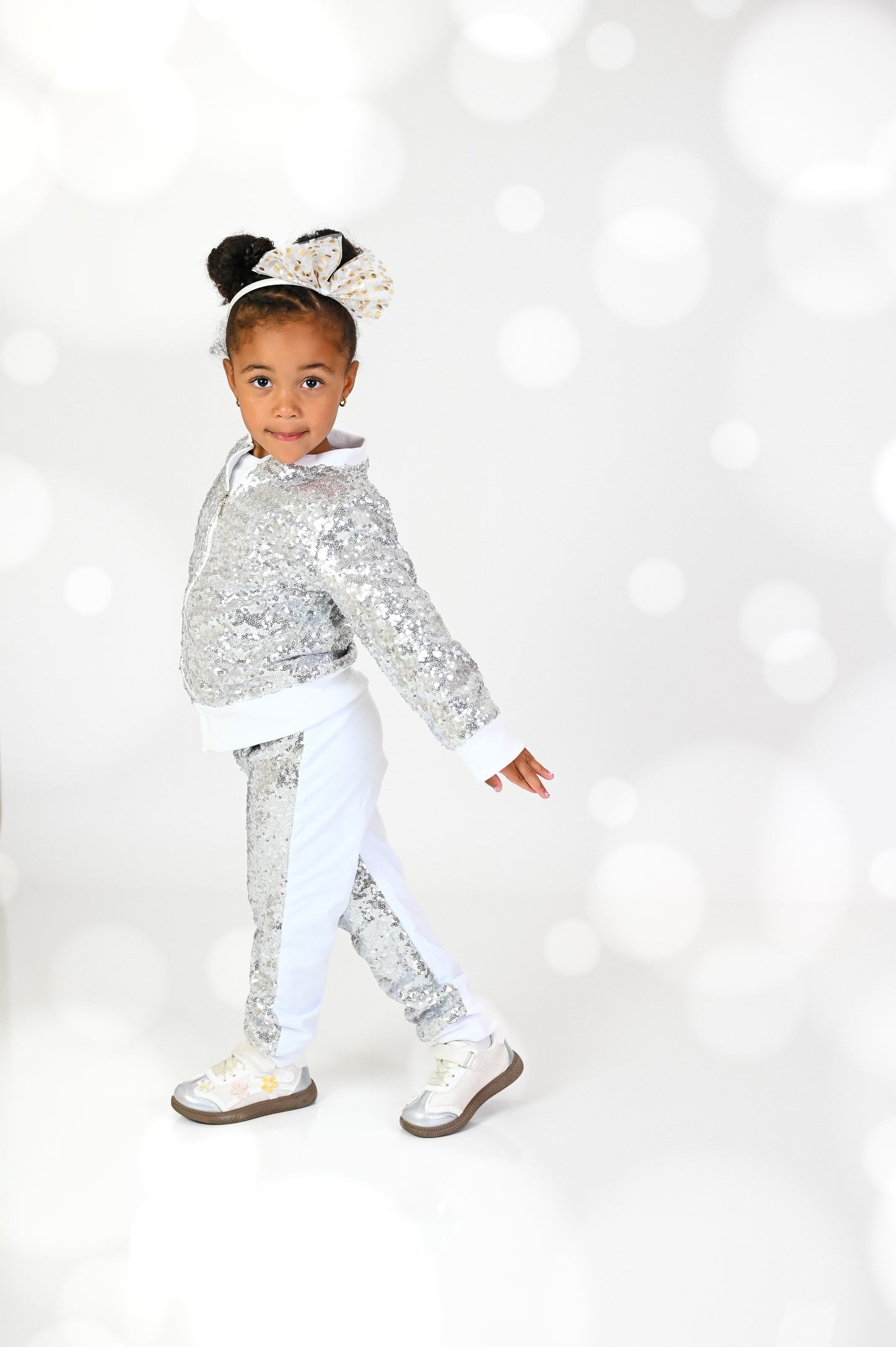 Pop star bling sequin pants and jacket set