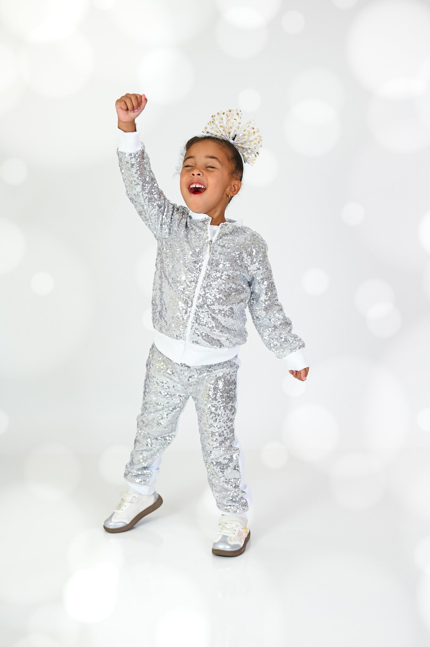 Pop star bling sequin pants and jacket set