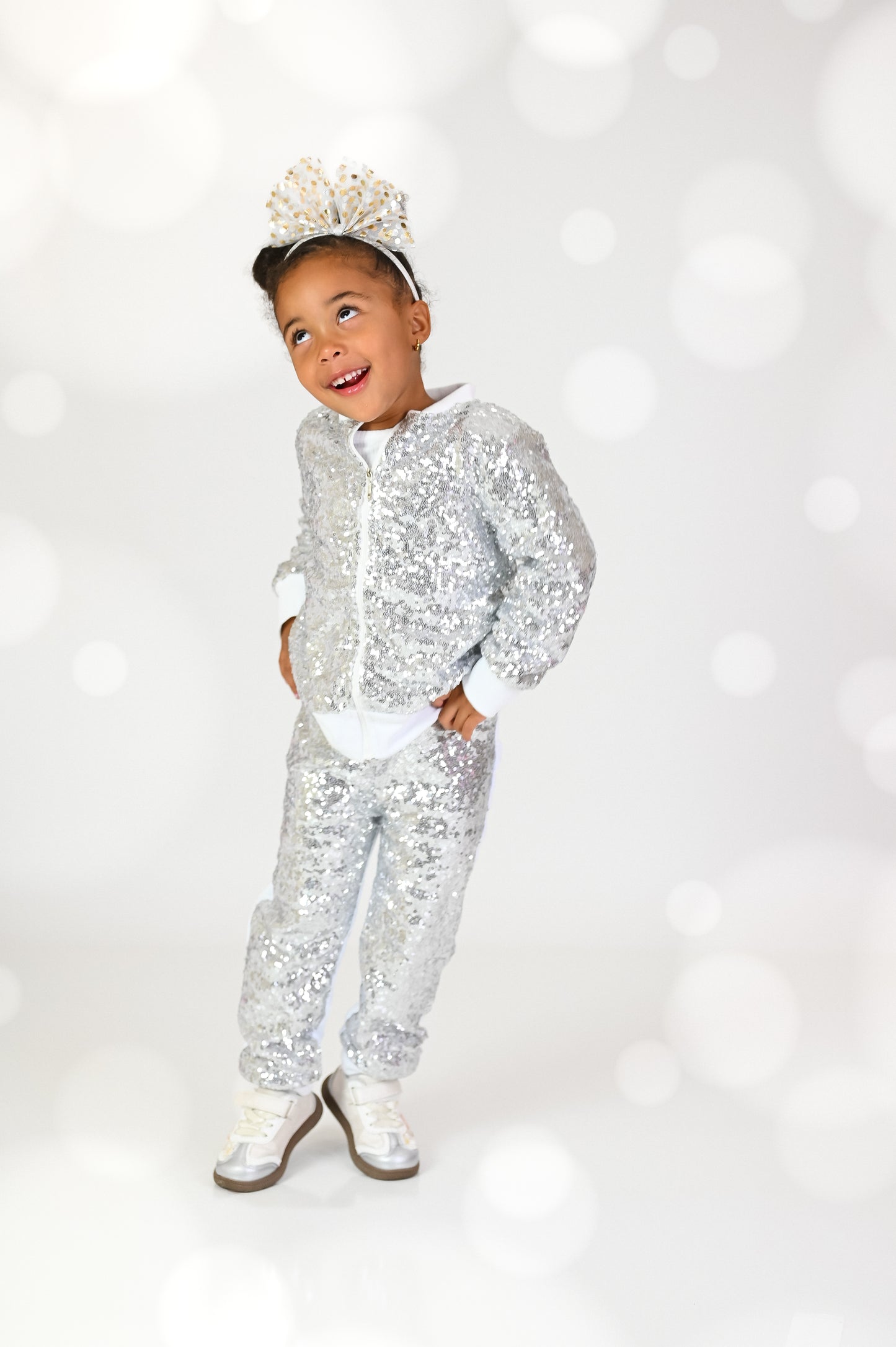 Pop star bling sequin pants and jacket set