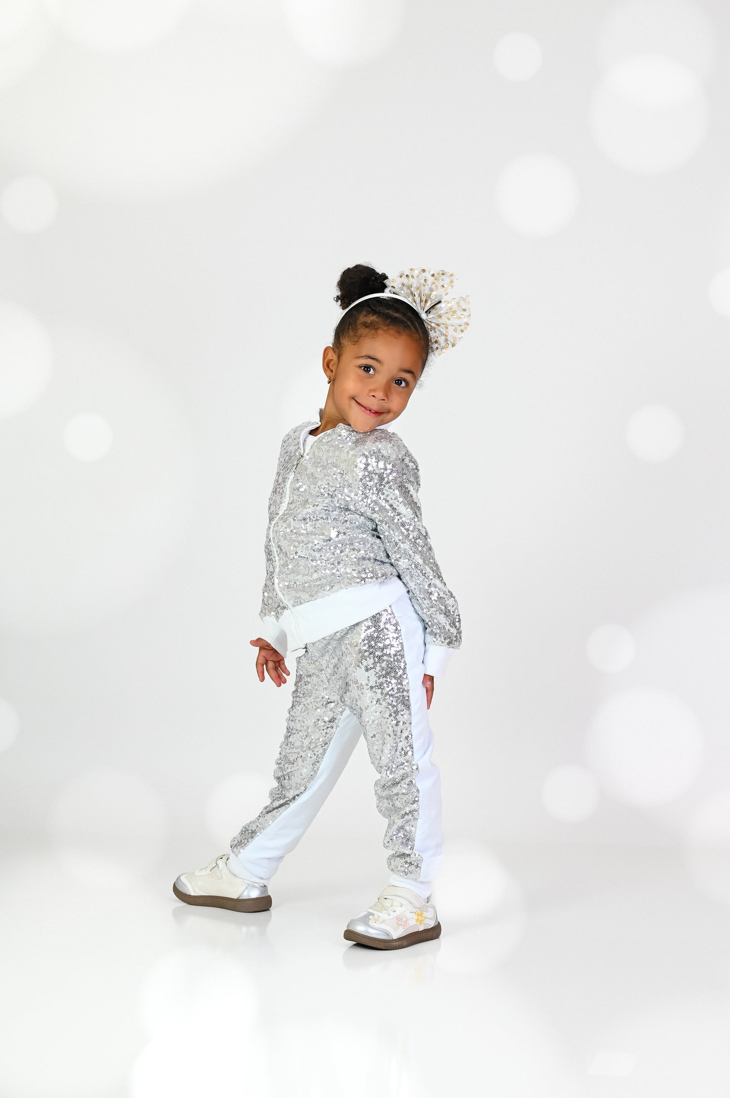 Pop star bling sequin pants and jacket set