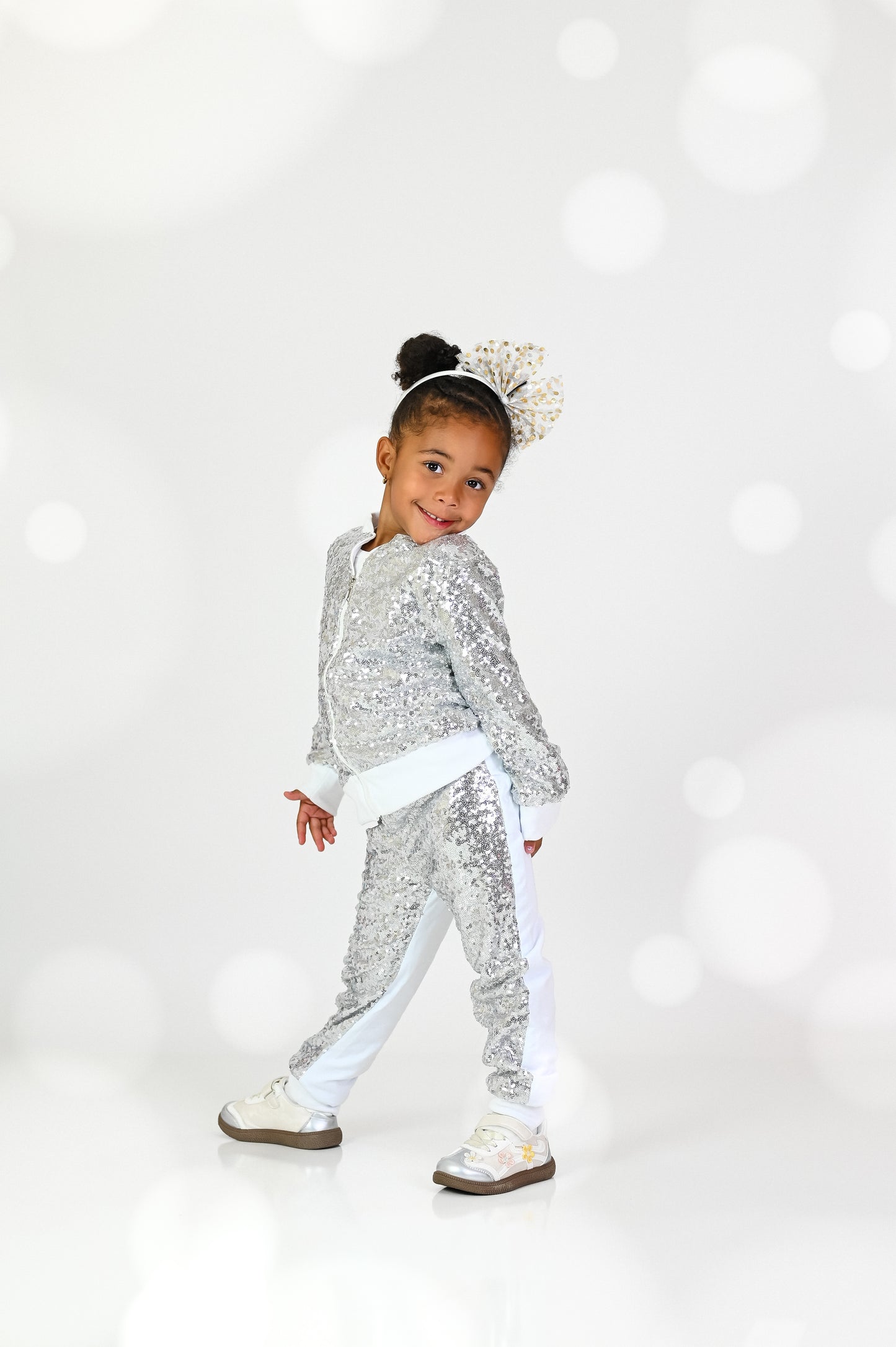 Pop star bling sequin pants and jacket set