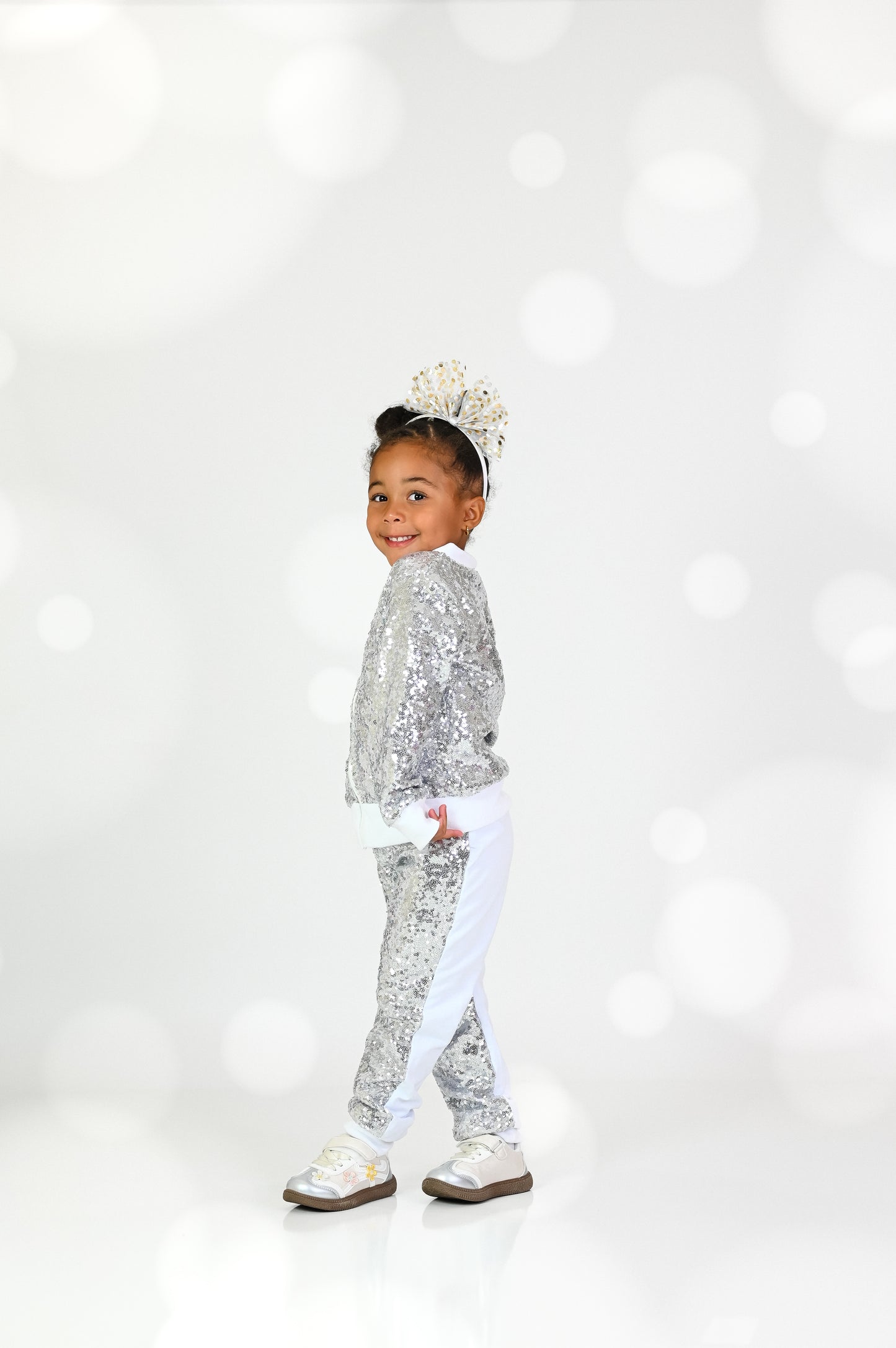Pop star bling sequin pants and jacket set