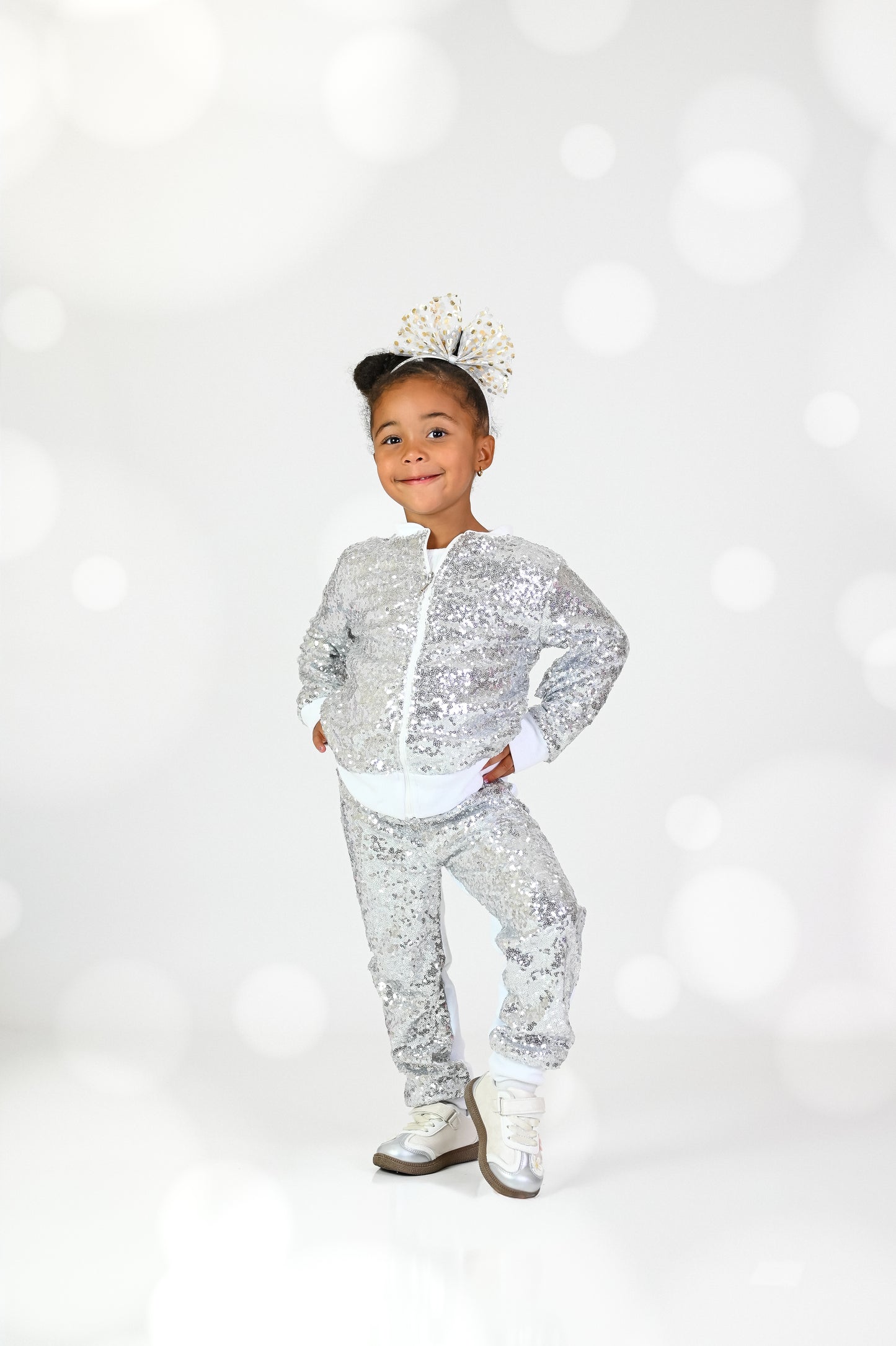 Pop star bling sequin pants and jacket set