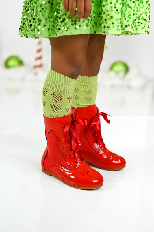Esmeralda Spanish patent and suede boots