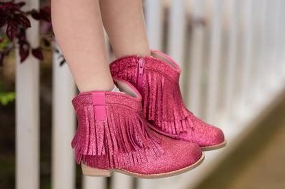 Clementine Fringe cowboy booties (glitter and solid)
