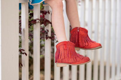 Clementine Fringe cowboy booties (glitter and solid)