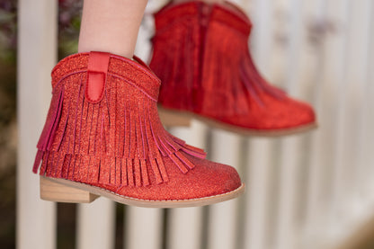 Clementine Fringe cowboy booties (glitter and solid)