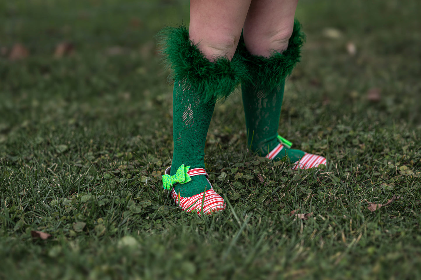 "Wild" lace fur socks