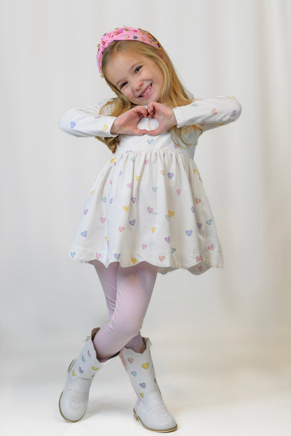 Confetti hearts embroidered cowboy boots