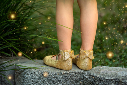 Abigale bow back ballet flats- Shimmer & Glitter