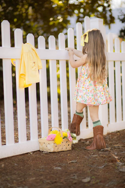 Jolene Fringe Leather Cowgirl Boots white - NEW STYLE