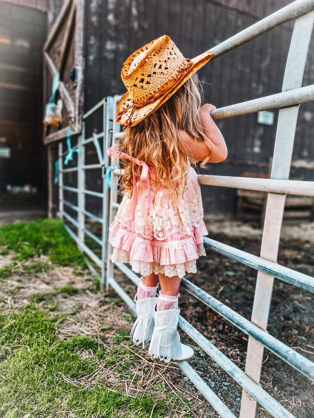 Little girl fringe cowboy boots best sale