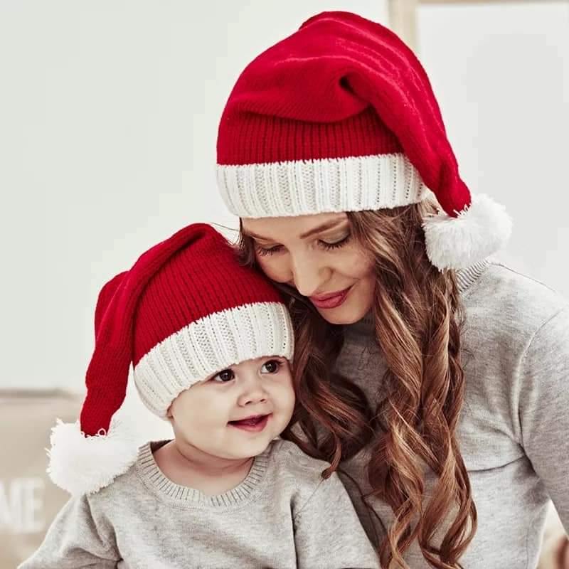 Knit Santa hat - family match