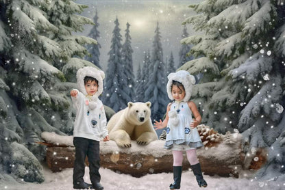 Fuzzy bear pom pom hat