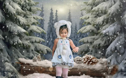 Fuzzy bear pom pom hat