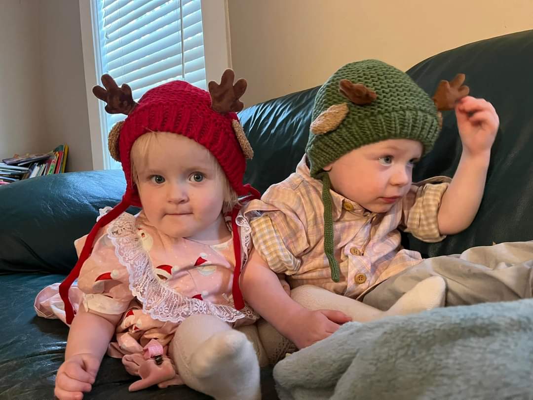 Crochet reindeer hat