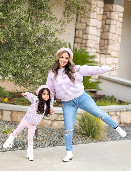 Pom painter beret child and adult match