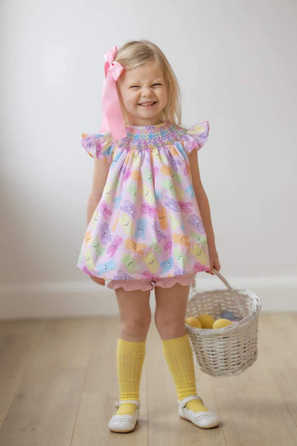 Pointelle bright knee high socks