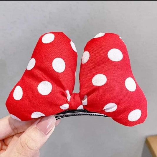 Red Polka dot puffy bow