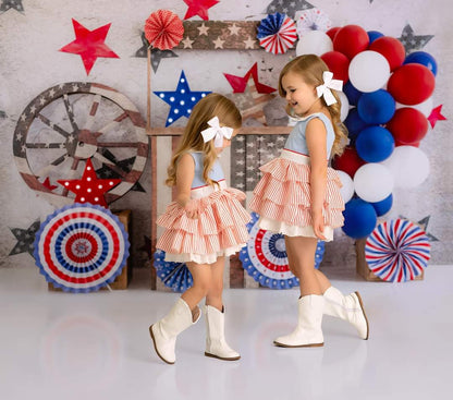 Harlowe boots Red, White & Blue