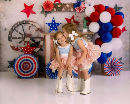 Harlowe boots Red, White & Blue