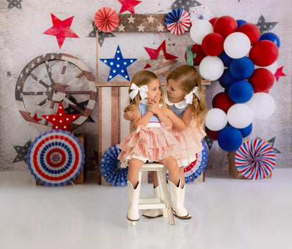 Harlowe boots Red, White & Blue