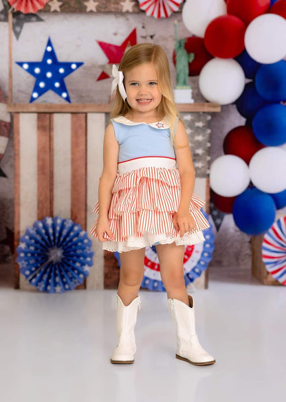 Harlowe boots Red, White & Blue
