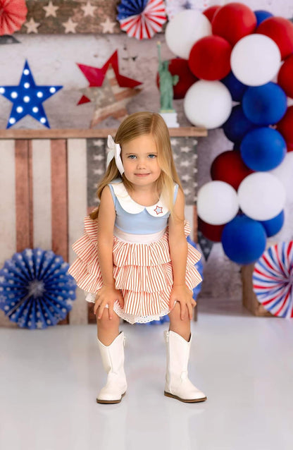 Harlowe boots Red, White & Blue