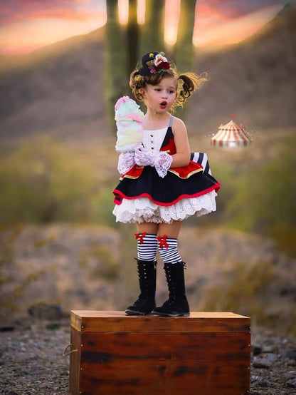 Striped bow socks