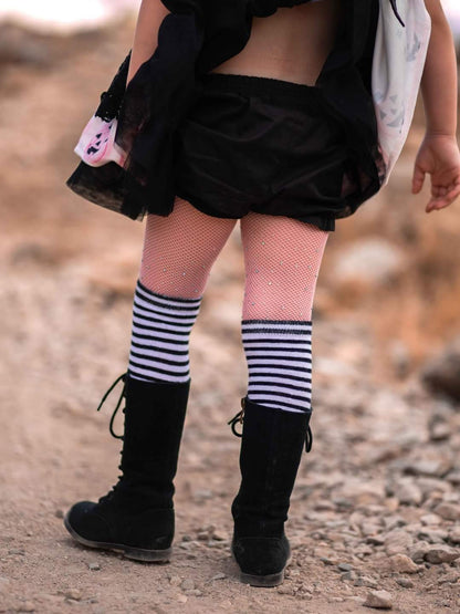 Striped bow socks