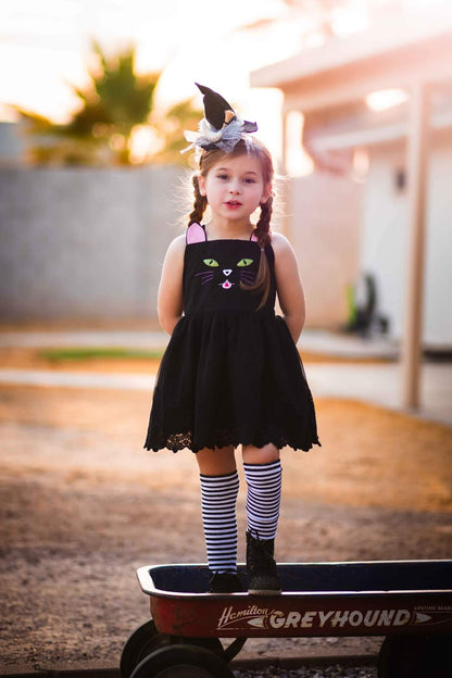 Striped bow socks