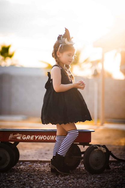 Striped bow socks
