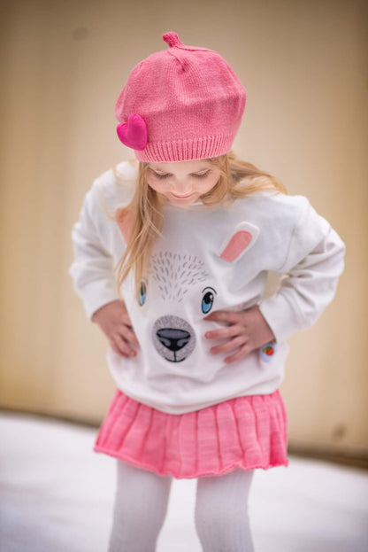 Amore heart contrast beret