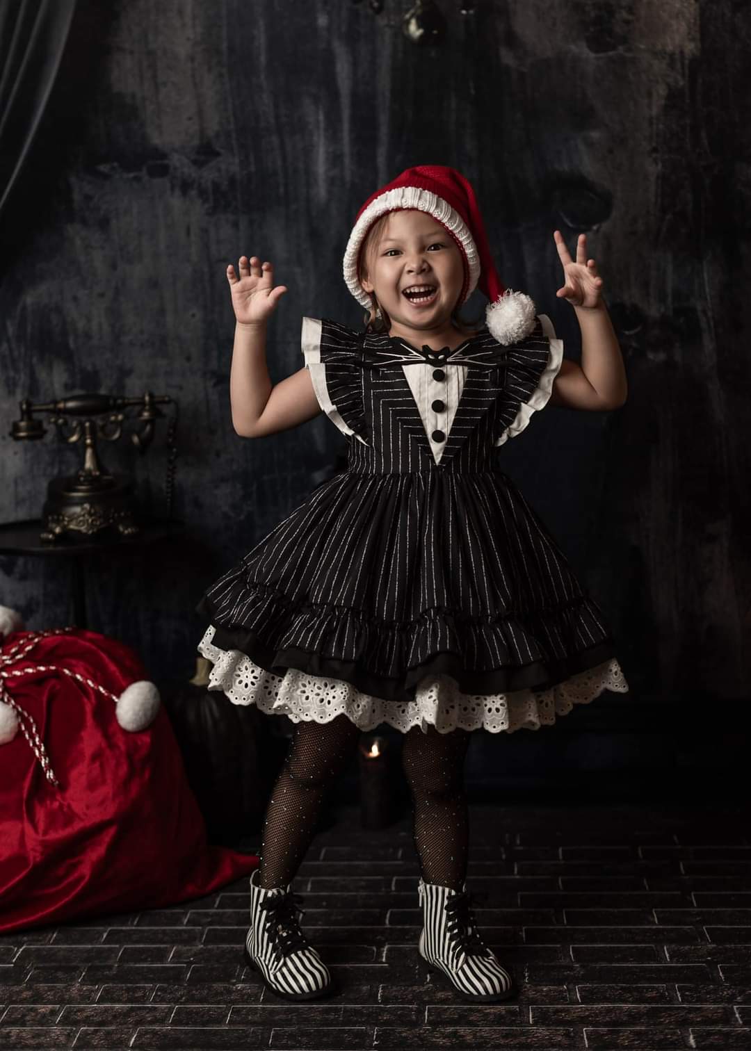 Knit Santa hat - family match