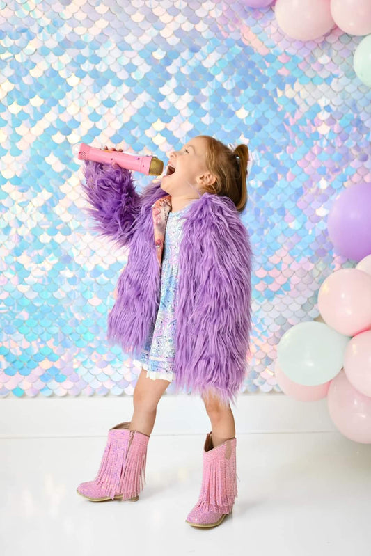 Lavender Haze fur coat