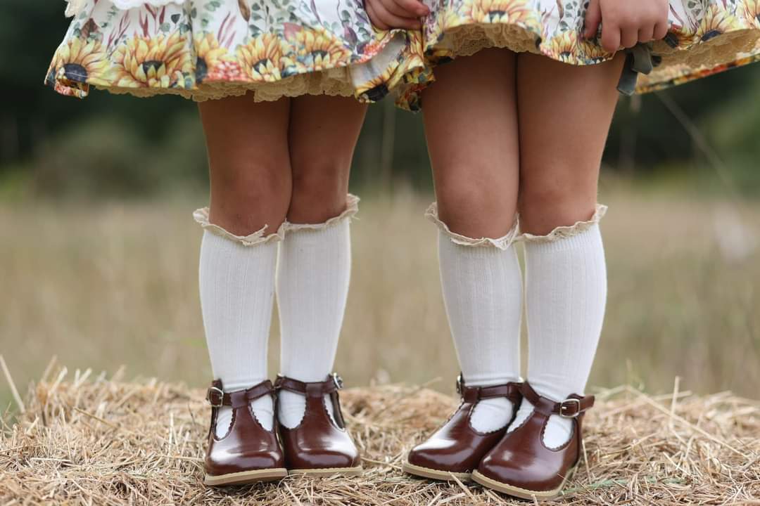 Fall lace top socks