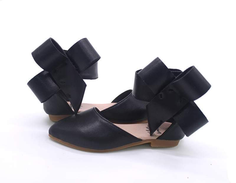 Aubrey Bow Shoes black and red