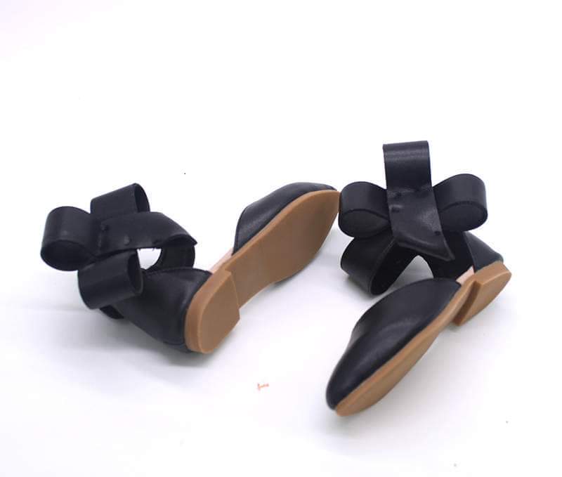 Aubrey Bow Shoes black and red