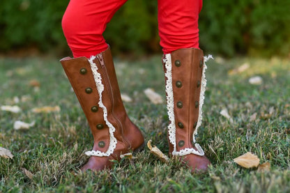 Analise Leather Button Boots ready to ship